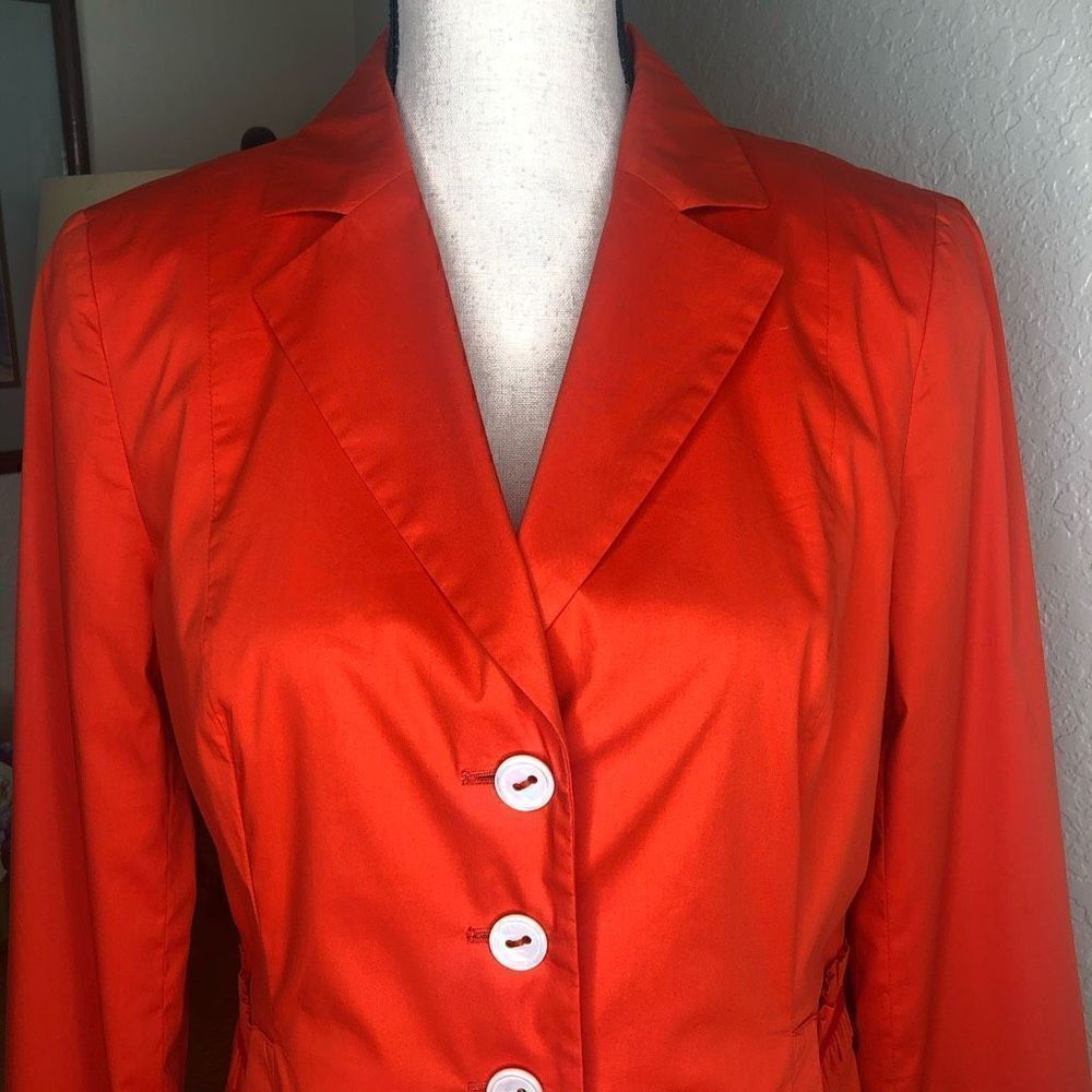 Sonia Bogner Retro Light Cotton Four Button Jacket Size 8 - Picture 4 of 15